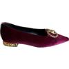exè Ballerina ecovelluto Bordeaux con Fondo in gommina, Tacco 1 cm e Calzata da infilare. Stile Elegante e Raffinato per Look quotidiani e di Tendenza.