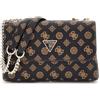 GUESS Daryna II Convertible Xbody Flap Bag Mocha Logo