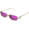Gucci Occhiali da Sole GG1278S Gold/Violet Logo 55/19/140 unisex adulto