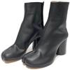 Generic CWZMQK Scarpe da Donna di Marca Punta Divisa da Donna in Vera Pelle Tacchi Alti Rotondi grossi Stivali da Donna Scarpe Tabi Invernali Stivaletti Corti
