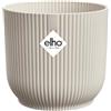Elho Vibes Fold Round 18-100% Plastica Riciclata - Vaso per Piante da Interno - Ø 18.3 x H 16.8 cm - Linen White