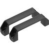 PATIKIL 2 Pezzi Maniglie per Mobili in Lega Alluminio, Distanza Fori 120mm, Maniglia Quadrate Pomelli Ferramenta per Cassetti Cucina Bagagli Attrezzature Meccaniche Ante Armadietti, Nero