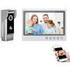 FTSTech Videocitofono WiFi da 9pollici,Kit di Videocitofono a 4 fili 700TVL, Supporto per lo Sblocco Remoto di APP Intelligente, Visione Notturna,Registrazione,Istantanea,Rilevamento del Movimento