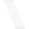 PATIKIL 6 Pc 15.7 Cavi Sicurezza Diametro Nucleo 3/64 (1.5mm) Cavo Acciaio Inossidabile Intrecciato Per Esterno Antifurto Con Doppi Anelli Per Bagaglio Illuminazione Palco Argento