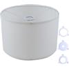 EYERIYO Paralume in tessuto, colore bianco crema, per lampada da tavolo, lampada da parete, lampada da comodino e lampada da terra, in lino naturale, rivestimento rigido, fatto a mano, paralumi con