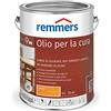 Remmers Olio curativo larice, 5 litri, olio a decorativo base di solvente legno all'interno e all'esterno, idrorepellente, tonalità di colore brillanti, adatto per mobili da giardino e terrazze in legno