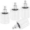 sourcing map 4 rulli guida per cancelli scorrevoli, rulli in nylon da 5,1 cm, montaggio di supporto per cancelli, universali sigillati, con cuscinetti a sfera, per porte scorrevoli, bianco