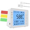 AD Trade and Consulting Rilevatore 3 in 1 - Misuratore CO2 Temperatura Umidità RH | Batteria 10h | SA1300P | Sensore NDIR | Data Logger con Allarme | per Casa e Ambienti Interni | Registratore di Dati | Anidride Carbonica