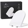 HOMELODY Coperchio Sedile WC Copriwater Universale ,Tavoletta WC Antibatterico,Soft-Close,Toilet Seat Bagno,Facile Installazione e Pulizia,Bianco