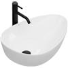 Rea Lavabo in ceramica - Ovale - Bianco - 40 x 56 cm