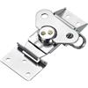QUARKZMAN Chiusura a Farfalla Twist, 4.72 Pollici Chiusura a Twist a Molla in Lega Toggle Clamp Keeper Farfalla Draw Latch per Custodia Valigie Scatole di Legno, Cromo Argento