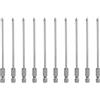 QUARKZMAN 10Pz #1 Punte Cacciavite Phillips PH1 1/4 Gambo Esagonale 4.33 (110mm) Lungo Acciaio S2 Magnetiche Inserti per Avvitatore Cacciavite Elettrico Punte Trapano 0.118 (3mm) Asta