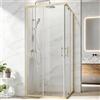 SUNXURY Cabina doccia ad ingresso angolare, 70 x 90 cm, doppie porte scorrevoli, cabina doccia completa con porta scorrevole in vetro di sicurezza monolastra da 5 mm (ESG), altezza: 195 cm, telaio in