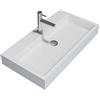 Bernstein Lavabo sospeso o da appoggio PB2143 in solid surface (Solid Stone) - bianco opaco - 80 x 42 x 10 cm