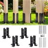 DXIA 8pcs Supporto Per Pali Fissaggio Pali Legno, Base Regolabile Con Viti, Supporto Staffa Per Palo Di Legno, Porta Palo Per Pali Da 38x38/50x50/50x101/101x101mm, Per Recinzioni, Pergole, Portiche
