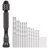 Maexus Twist Drill Bits, set di punte per trapano a mano per la lavorazione del legno, per la resina, gioielli, noce, ambra, cera d'api, dado d'oliva (26 pezzi)