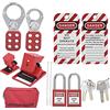 Pyhodi Lockout Tagout Locks Set, 25mm 38mm 4 Keys Lucchetti di Sicurezza Kit di Blocco Elettrico Tag Out con Etichetta di Avvertenza Hasp, Lucchetti di Sicurezza Prodotto Loto per Lock