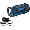Bosch Professional 18V System Radio da cantiere a batteria GPB 18V-2 C (ricezione tramite Bluetooth, FM e AUX, incl. 1 alimentatore, 1 cavo AUX, 3 batterie a bottone al litio da 3V)