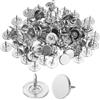 QUARKZMAN 150Pz Chiodi per Tappezzeria, Testa Piatta da 11mmx10mm Chiodi Decorativi per Mobili Puntine per Mobili Divani Testate, Argento