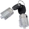 Young Wolf Cilindro per serratura della portiera dell'auto, compatibile con GMC 88-94 C1500 C2500 C3500 K1500 K2500 K3500 con 2 chiavi, colore argento
