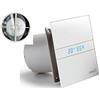 CATA Eco / silenzioso / moderno / Ventilatore / Ventola / CATA E-120 GTH / Timer / Regolatore di umidità / Idrosensore LED - Display / con valvola di non ritorno / Cuscinetto a sfera / Vetro frontale latte / Risparmio energetico / Marchio UE dal 1947