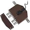 Yale Serratura Elettrica da Applicare Triplice Art. 6823 Scrocco Alimentazione 8/12V, Dotazione 3 Chiavi e Vit