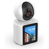 aiworth Telecamera di sorveglianza per interni con schermo da 2,8 pollici - videocamera bidirezionale 64G WiFi con comunicazione AI motion - telecamera intelligente per bambini anziani cani da compagnia