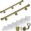 Parpyon® Corrimano a muro maniglia appoggio passamano in Acciaio INOX a parete Scale, Bagno, Doccia, Cucina, maniglione bagno - porta asciugamani 100% prodotto Italiano