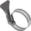 YoiYee Morsetto per tubo da 18-32mm, clip regolabile in acciaio inox 304 con vite a mano, fascetta metallica a vite senza fine a farfalla per fissare tubi gas/carburante, confezione da 4