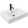 Rea - Lavabo Da Appoggio Alison White Lavandino Bagno 610 X 460 X 120 mm Conglomerato (Bianco)