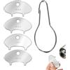 Generico Set chiavi aeratore - Chiave per rimozione rubinetto, kit attrezzi da 4 pezzi | Dispositivo di estrazione del filtro del beccuccio sicuro e di lunga durata, cucina, bagno, interni ed esterni, riparazi