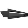 KRATKI griglia di ventilazione AIR 9 x 80 cm nero resistente al scarico per | Griglia aria calda 9 x 80 cm; Griglia di scarico per ventilazione camino; Presa d'aria con un angolo di 45 gradi; resistente
