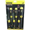 STANLEY 0-65-007 Cacciaviti Cushion Grip, Std - Elet - Ph, Set di 6 pz