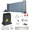 Jaxguom - Set apri-cancello scorrevole 800 kg 370 W, apri-cancello per garage con 2 telecomandi, 2 chiavi di sblocco e funzione di chiusura automatica per hotel, fabbriche, colore nero