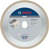 Bosch 1x Disco diamantato PRO Ceramic per tagliapiastrelle, foro 25,4 mm (per Piastrelle, Piastrelle dure, Ø 230 mm, Professional Accessorio Sega da banco)