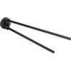 Gedy FELCE Plus Portasciugamani da bagno a doppia parete, nero opaco, acciaio inossidabile, 38,4 x 3,2 x 5,6