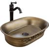 Rea - Lavabo Da Appoggio Wilma Rustic Lavabo Bagno 550 X 380 X 130 mm Ceramica (Rame Lucidato)