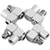 Zerodis 4 Pezzi Swivel Connettore Tubo Dell' Aria Alluminio 1/4 Girevole Da 360 Gradi Connettore Del Tubo Dell'Aria Aria Compressa