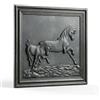 LUNA WAY CAST IRON 50 x 50 x 1 cm - Piastra in Ghisa per Camino Decorata Cavalli | Immagazzina Calore | Protezione Focolare | Lastra Refrattaria | 100% Ghisa qualità LUNA WAY CAST IRON