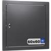 FEINZ Pannello di accesso in metallo 60x60 Sportello di manutenzione con chiusura a scatto - Pannello di accesso - Sportello di ispezione - Sportello di ispezione - Apertura di ispezione