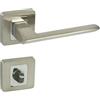 domino QUANTA-QR M6/M9 - Set di maniglie per porta del bagno, set di rosette in alluminio cromato lucido/nichel
