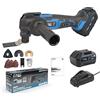 ENG PRO Utensile multifunzione - Linea professionale a Batteria ONE4ALL 20V - Velocità regolabile Max 20000 rpm - Accessori + Borsa Porta Utensili, 1 Batteria 4.0Ah e Caricabatteria inclusi - ENG PRO