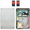 Dieffematic CENTRALE COMANDO SCHEDA CENTRALINA CANCELLO BATTENTE 24V CON 2 TELECOMANDI 4 CH