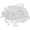 QUARKZMAN 200 Viti Piccole Perni Occhiello Ganci Mini Occhielli Viti Filettate 5 x 10 x 1,2mm Viti Autofilettanti per Gioielli Accessori Fai da te Tonalità Argento
