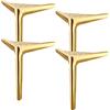 sgxxkj123 Triangolo Piedini per mobili Gambe da Tavolo Fai da Te Gambe sostituibili,Adatto per Tavolo e Sedia Dell'armadio del Divano,Set da 4 pezzi(Color:gold,Size:12cm)