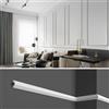 create luxury GRAND DECOR Cornici per pannelli boiserie da 2 metri a parete, in duropolimero bianco rigido (meglio del polistirolo e gesso), a muro - HCR516