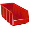 Eplastic Set 8 contenitori in PEHD a bocca di lupo L 145 x H 125 x P 335 - Rosso