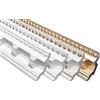 Marbet Design Marbet modanatura da soffitto B-23 bianco in polistirolo EPS - modanature in stucco a motivi, in design tradizionale - (confezione risparmio da 44 metri) modanatura angolare