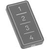 Dieffematic F0-TX4-FG-433 Telecomando Universale Rolling Code - Duplicatore 4 Canali 433MHz per Cancelli Garage - Grigio Moonstone