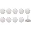 METALLIXITY Tappezzeria Chiodo Punta (9,5x10x1,2mm) 100pz, Ferma Piatta Testa Spingi Spilli - per Casa Edilizia, Casa Cucina Mobili, Argento Tono